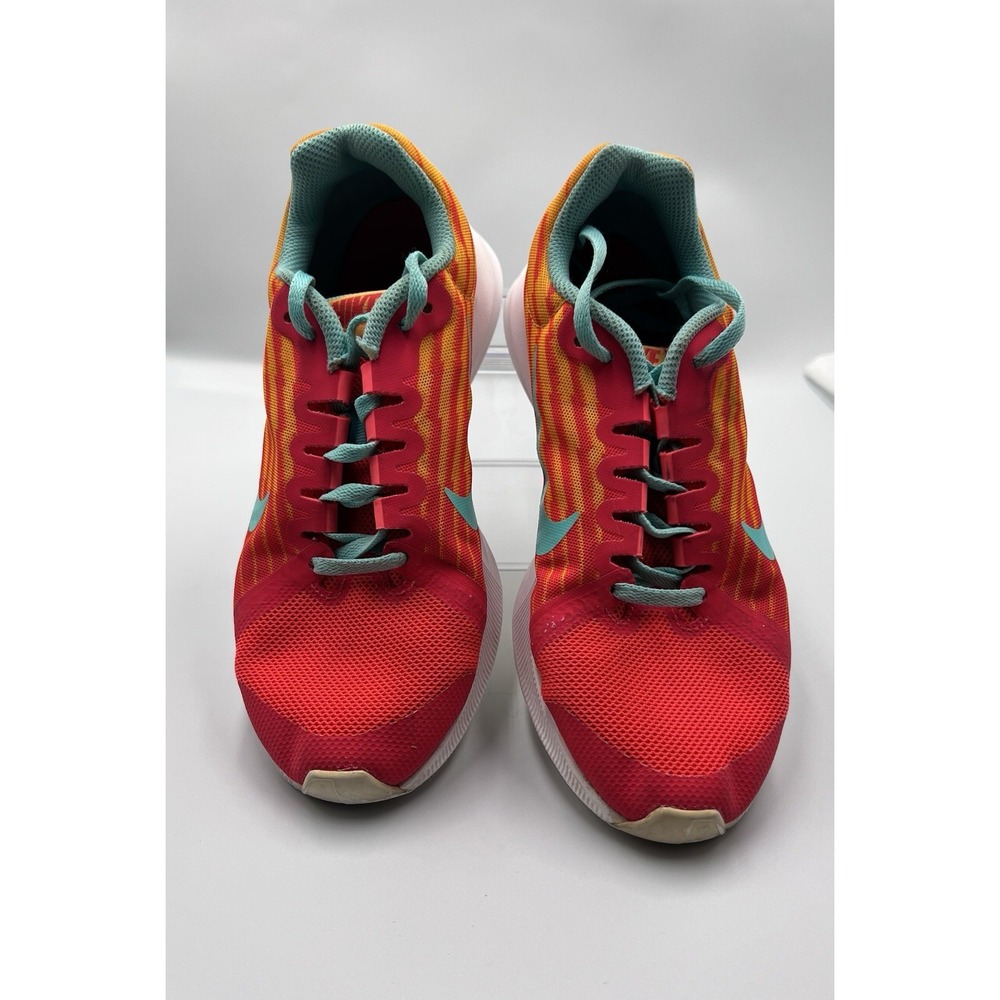 Nike Downshifter 9 GS Kids 5.5Y Pink Orange Teal AT2968-600 Running